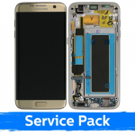 Ekranas skirtas Samsung G935 S7 Edge auksinis (in Service Pack box)(NoFrame version)