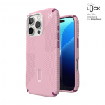 Speck Presidio2 Grip ClickLock & MagSafe &uuml;mbris seadmele iPhone 16 Pro, Wednesday Pink / Boysenberry Purple / valge