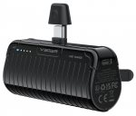 VEGER i&scaron;orinė baterija 5000 mAh su įmontuotu jungtimi Type C PlugOn PD QC3.0 3A 20W W0558 juoda