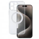 TEL PROTECT MagSilicone &Uuml;mbris jaoks Iphone 15 Pro Max l&auml;bipaistev