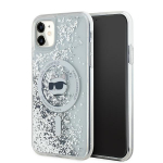 Karl Lagerfeld Liquid Glitter Choupette Head MagSafe &Uuml;mbris jaoks iPhone 11 / Xr - l&auml;bipaistev