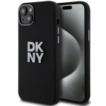 DKNY Liquid Silicone Metal Logo iPhone 15/14/13 Case - Black