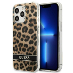 Guess GUHCP13LHSLEOW iPhone 13 Pro / 13 6.1" pruun/pruun k&otilde;vakott Leopard