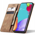 Spacecase piniginės dėklas Galaxy A52 5G &scaron;viesiai rudas