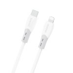 Dudao L25SX 30W USB-C - Lightning kaabel with Soft Silicone Braid 1m - valge