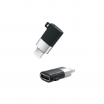 Adapteris XO (NB149-D) i&scaron; lightning į USB-C juodas