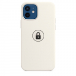Dėklas "Silicone Case v2" skirtas iPhone 12 (12 Pro) / White / su įpakavimu