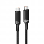 Hoco U153 Extreme USB-C&ndash;USB-C kaabel, PD, 5 A, 100 W, 1,2 m &ndash; must
