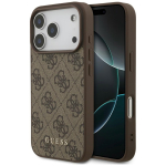 Guess 4G Classic &uuml;mbris mudelile iPhone 17 Pro / 18 Pro &ndash; pruun