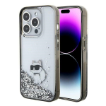 Karl Lagerfeld Liquid Glitter Choupette &uuml;mbris jaoks iPhone 15 Pro Max - l&auml;bipaistev