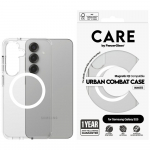 CARE by PanzerGlass Flagship Urban Combat Valge QI &Uuml;mbris jaoks Samsung Galaxy S25 - L&auml;bipaistev