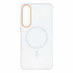 GO ORANGE deklas suderinamas su MagSafe SAMSUNG S26 Edge skaidrus