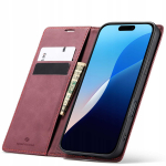 Spacecase Dėklas Wallet iPhone 16 Pro raudonas