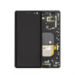 Ekranas Sony Xperia XZ3 H8416/H9436 su lietimui jautriu stikliuku ir rėmeliu Black originalus (used Grade B)