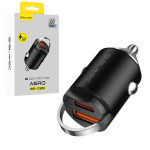 Blavec Car charger BS-02B Aero - USB + Type C - QC 3.0 18W PD 30W (CCBS02BA-UCB) black