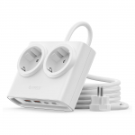 Orico PDC25 25W 6in1 pikendusjuhe 2x AC + 2x USB-A + 2x USB-C - valge