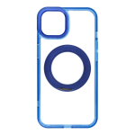 Case for iPhone 14 Frame Circle Stand compatible with MagSafe navy blue
