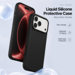 DUX DUCIS case PIEL LIQUID SILICONE compatible with MagSafe for iPhone 18 Pro/17 Pro black