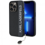 Karl Lagerfeld Saffiano Rhinestones & Charm &uuml;mbris jaoks iPhone 15 Pro Max - must