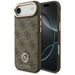 GUESS &uuml;mbris jaoks IPHONE 17 Air compatible with MagSafe GUHMP17MP4GRMDEW (PU W/ 4G Strass Logo) brown