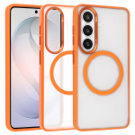 Liavec Soft Dėklas Metal Frame for Samsung Galaxy S26 Plus oranžinis