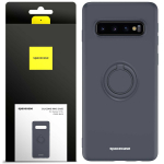 Spacecase Silikoninis dėklas su žiedu Galaxy S10+ juodas