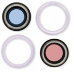 iPhone 14/14 Plus kameros stikliukas su rėmeliu Purple (2pcs) ORG