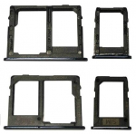 SIM kortelės laikiklis Samsung J610 J6+ 2018 (2 vnt) juodas ORG