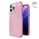 Speck Presidio2 Grip ClickLock & MagSafe &uuml;mbris seadmele iPhone 16 Pro Max, Wednesday Pink / Boysenberry Purple / valge
