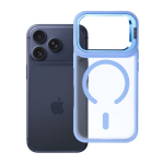 Case for iPhone 18 Pro / 17 Pro Forcell F-Protect Shadow Stand Premium compatible with MagSafe light blue