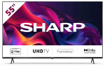 Televiisor Sharp, 55 tolli, 4K, Ultra HD, Smart TV, Wi-Fi, Must (55GK4445E)