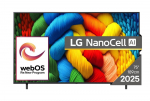 Televiisor LG, 75 tolli, 4K, Ultra HD, Smart TV, Wi-Fi, Must (75NANO80A3B)