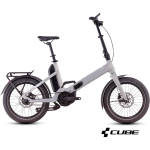 CUBE FOLD HYBRID COMFORT 500 20 elektriline kokkupandav jalgratas &ndash; pearlysilver&acute;n&acute;white C1 820100