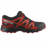 SALOMON SPEEDCROSS CSWP J trail running shoes - black/red/orange ZH-NLQ8-SQ01