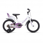 CTM JENNY 16 laste jalgratas &ndash; Valge / Lilla 225.008
