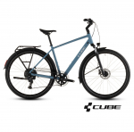 CUBE TOURING ONE 28 matkajalgratas - sinilind ja hall C1 162110