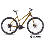 CUBE NATURE PRO Trapets matkajalgratas - salvei roheline ja must C1 860211