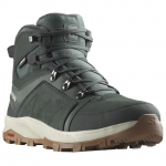 SALOMON OUTCHILL TS CSWP winter shoes - dark green/white L4732810049531