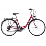 CTM Rita 1.0 28" naiste jalgratas &ndash; matt tumepunane p&auml;rl / h&otilde;bedane 225.249