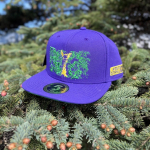STIRNU BUKS flat cap FIVESTARS - purple/green BUKS_FSC_3.55