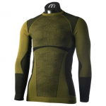 MICO SHIRT WARM CONTROL pikkade varrukatega &uuml;mara kaelusega s&auml;rk - tumeroheline MC IN01850-78460961