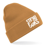 STIRNU BUKS mansettidega kootud m&uuml;ts &ndash; karamell B45-CARAMEL