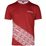 ELEVEN SPORTSWEAR meeste l&uuml;hikeste varrukatega s&auml;rk LATVIA - punane EVO-JOH-LAT.XS