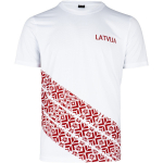ELEVEN SPORTSWEAR Men's short sleeve yersey LATVIJA - white EVO-JOH-WHT-LAT.XXS