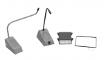 Contacta STS-K035-G-RH Intercom Curved Right-Microphone System, free-standing