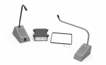 Contacta STS-K035-G-LH Intercom Curved Left-Microphone System, free-standing