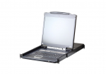 ATEN 8-Port 19" LCD KVM Switch Over IP (USB - PS/2 VGA) with USB Peripheral port