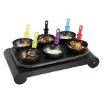 Livoo Dom200 3-in-1 Mini Woks, Crepe Pan and Grill Set