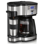 Hamilton Beach 2-Way 12 Cup Programmable Drip Coffee Maker & Single Serve Machine, Glass Carafe