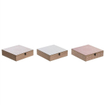 Infusioonide Karp DKD Home Decor Kristall Roosa Metall Valge 24 x 24 x 7 cm 3 T&uuml;kid, osad Puit MDF